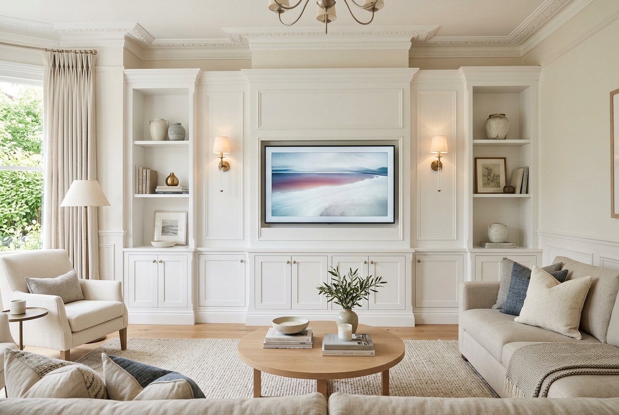 The Symmetry Trim Wall media wall