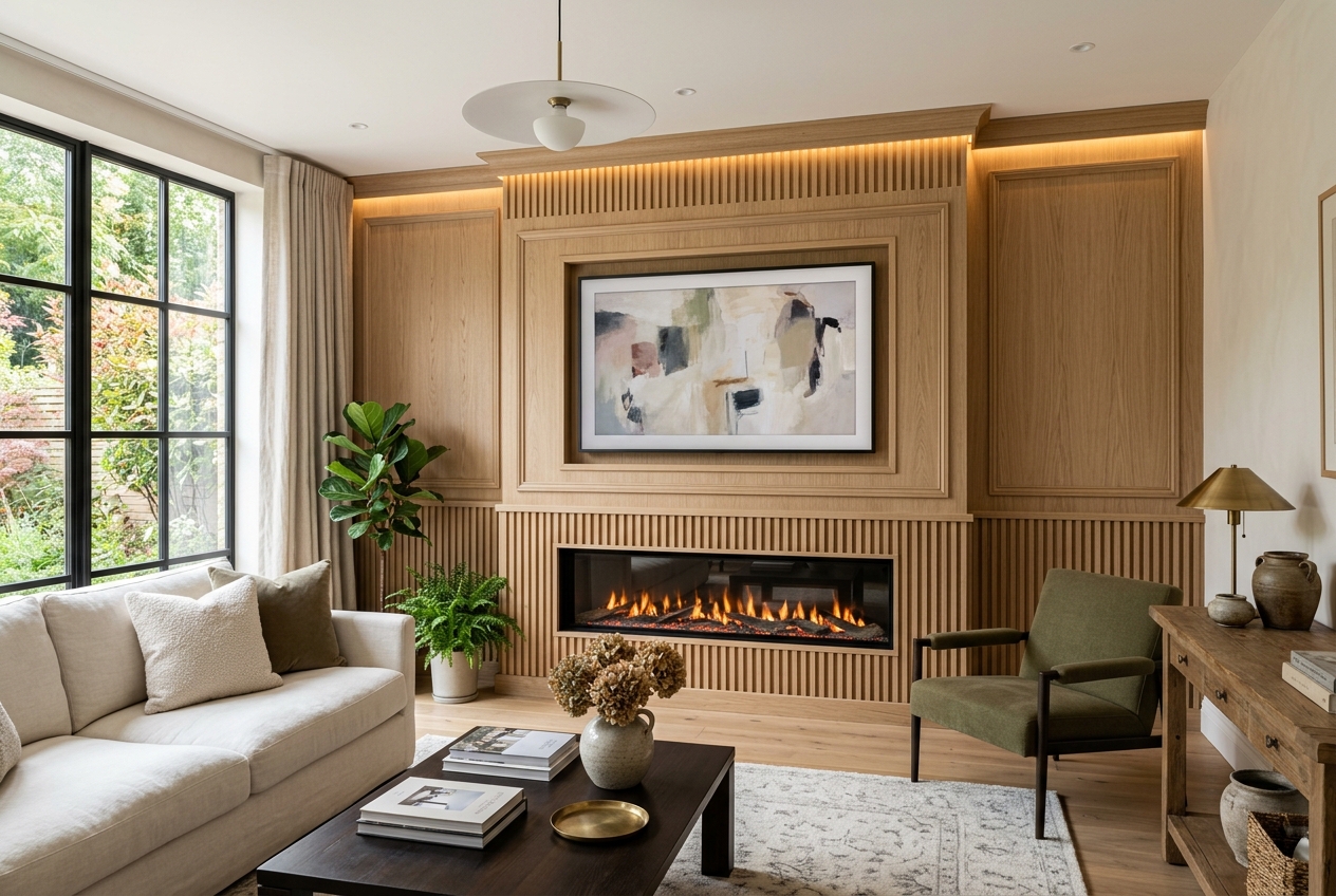 M-202 · The Artisan Slat Fireplace